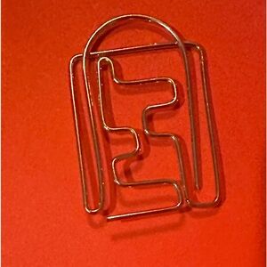 💋 Fendi Designer Paperclip for books bags or cloths Hair Clip. Silver